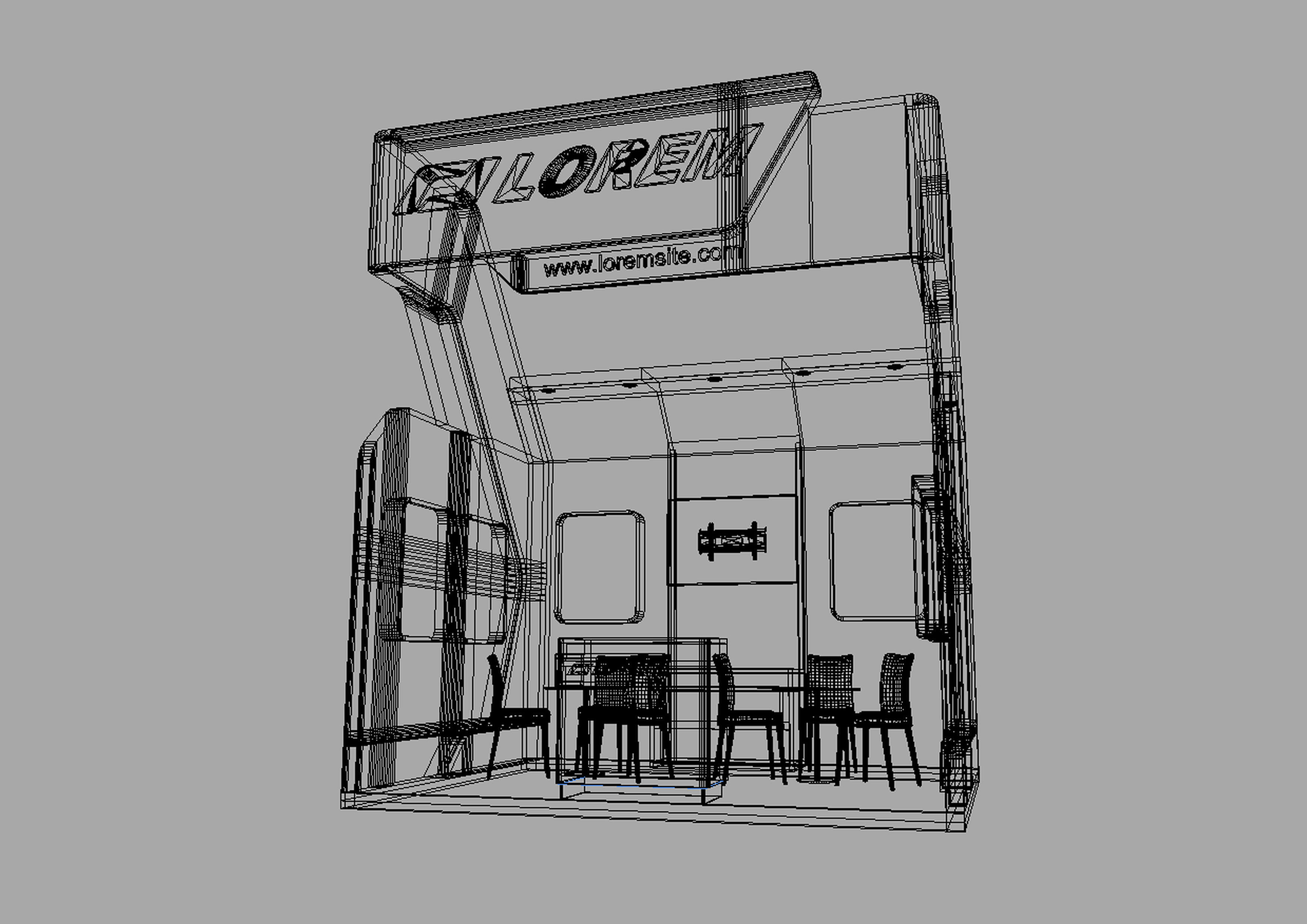stand design 3D model_2