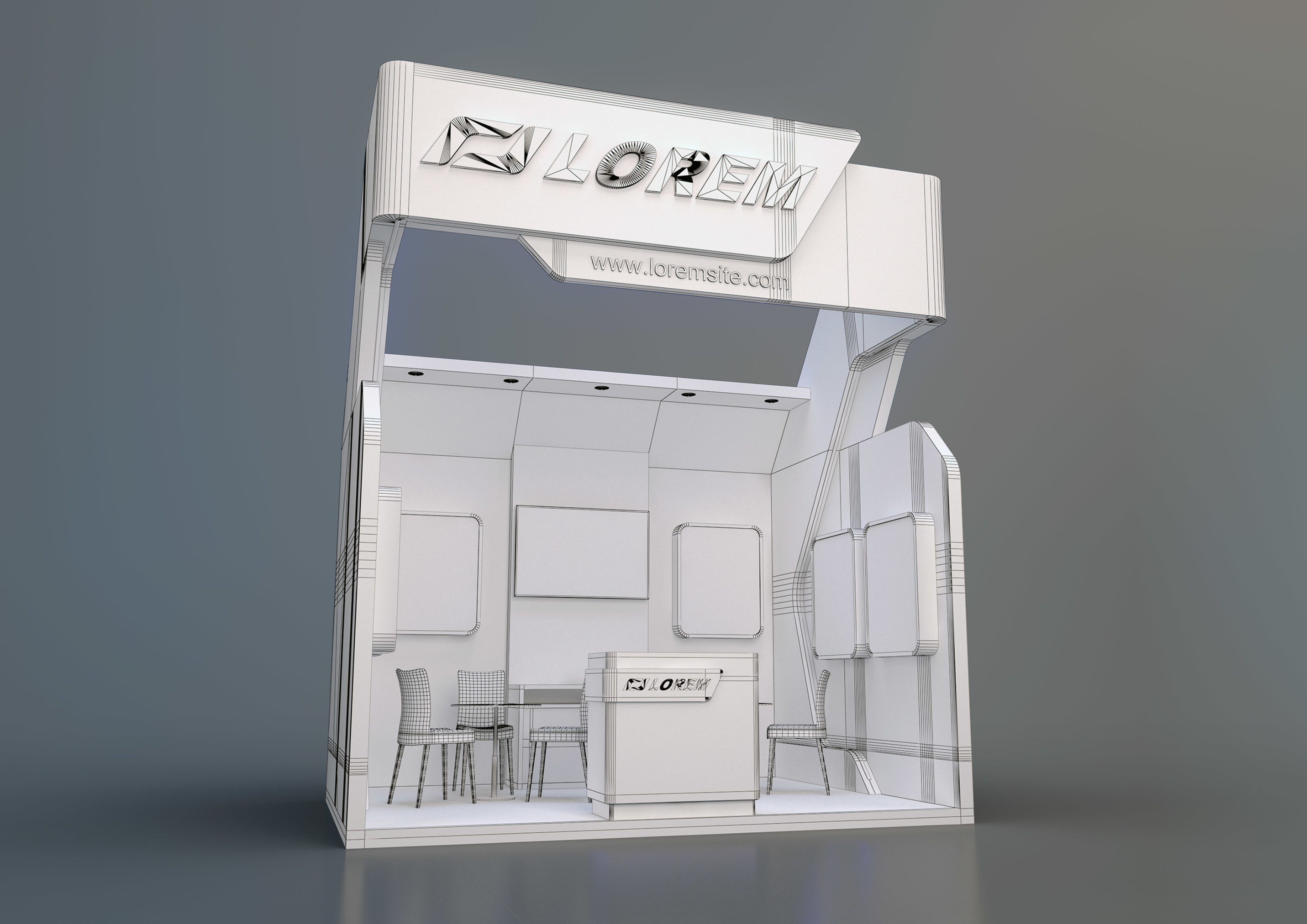 stand design 3D model_7