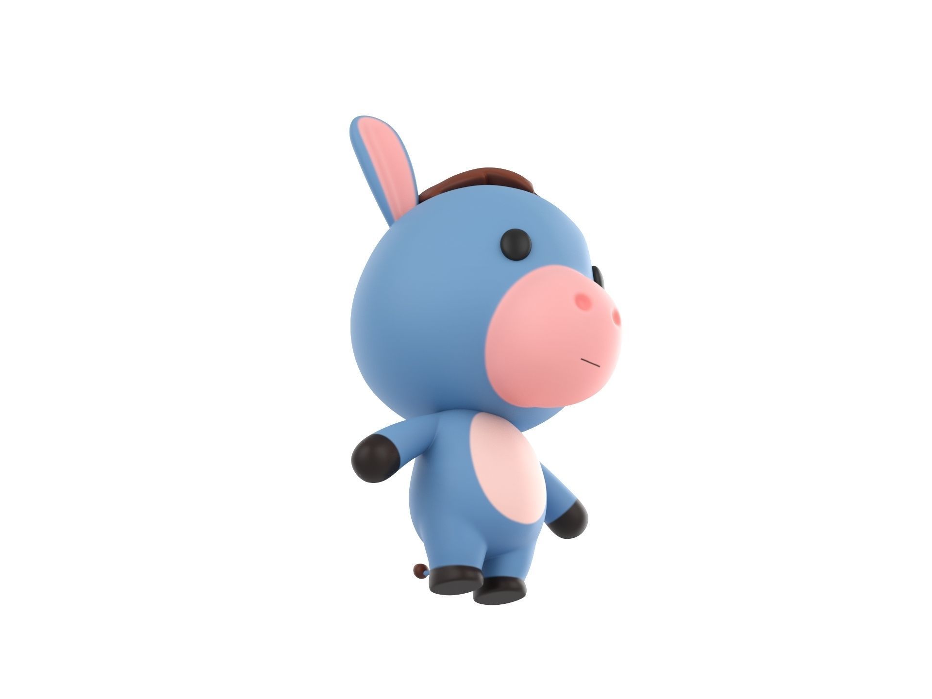 Character044 Donkey 3D model_2