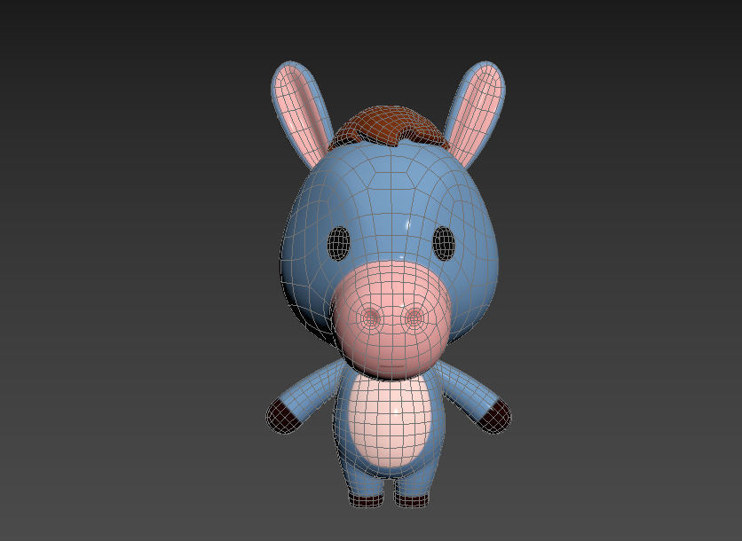 Character044 Donkey 3D model_14