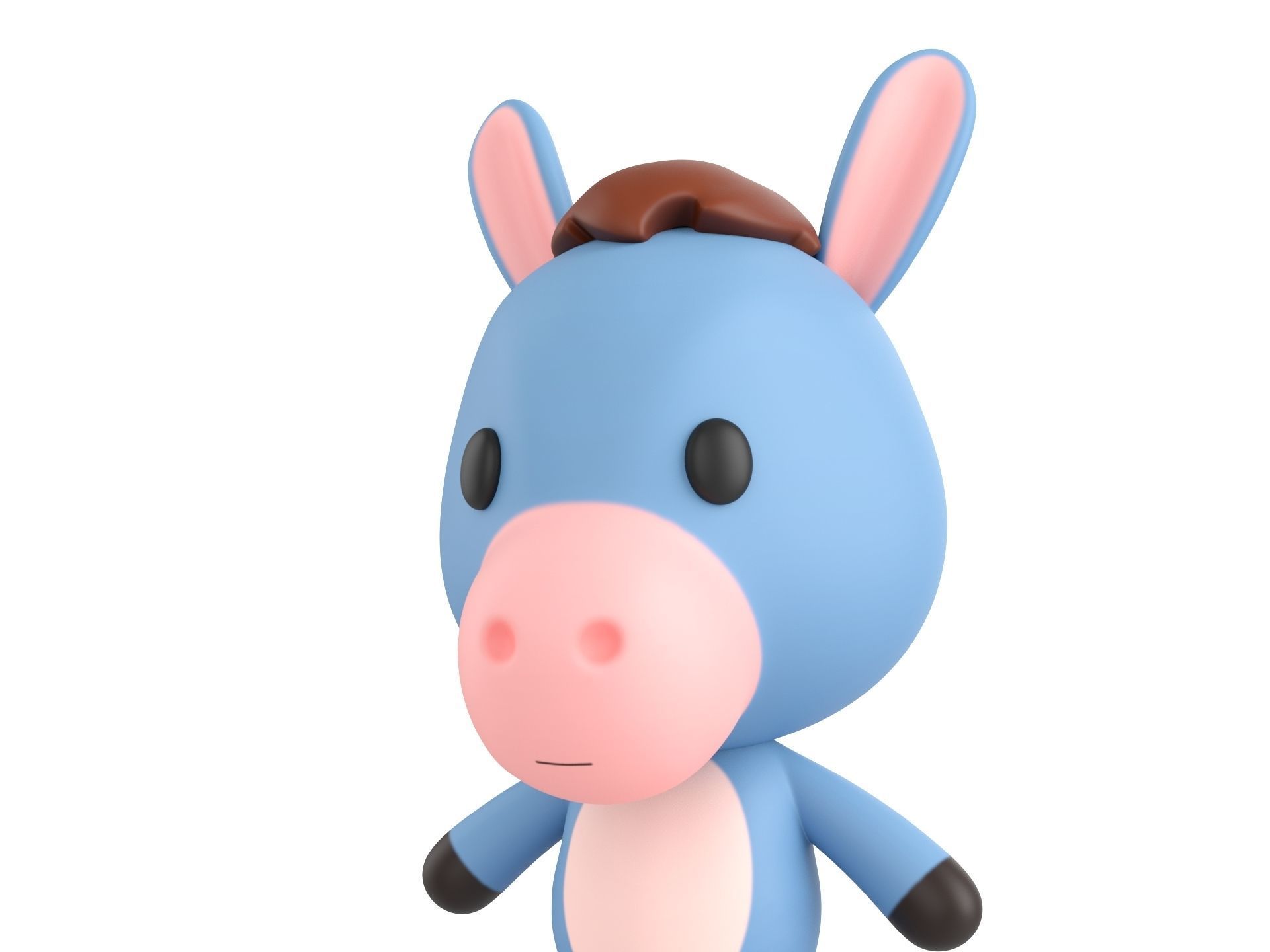 Character044 Donkey 3D model_8