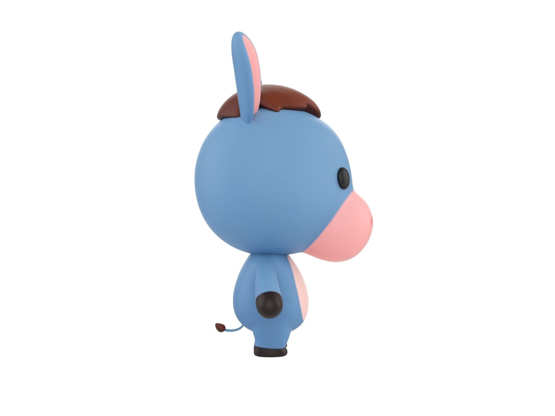 Character044 Donkey 3D model_3