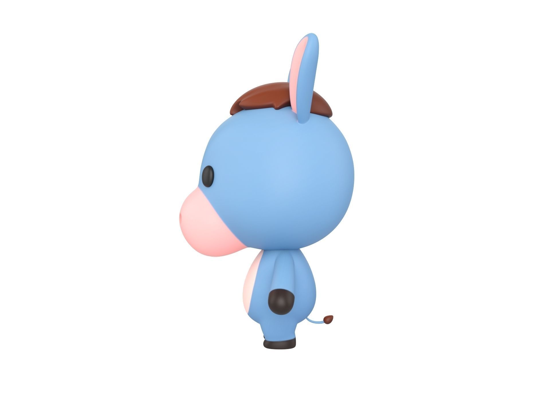 Character044 Donkey 3D model_7