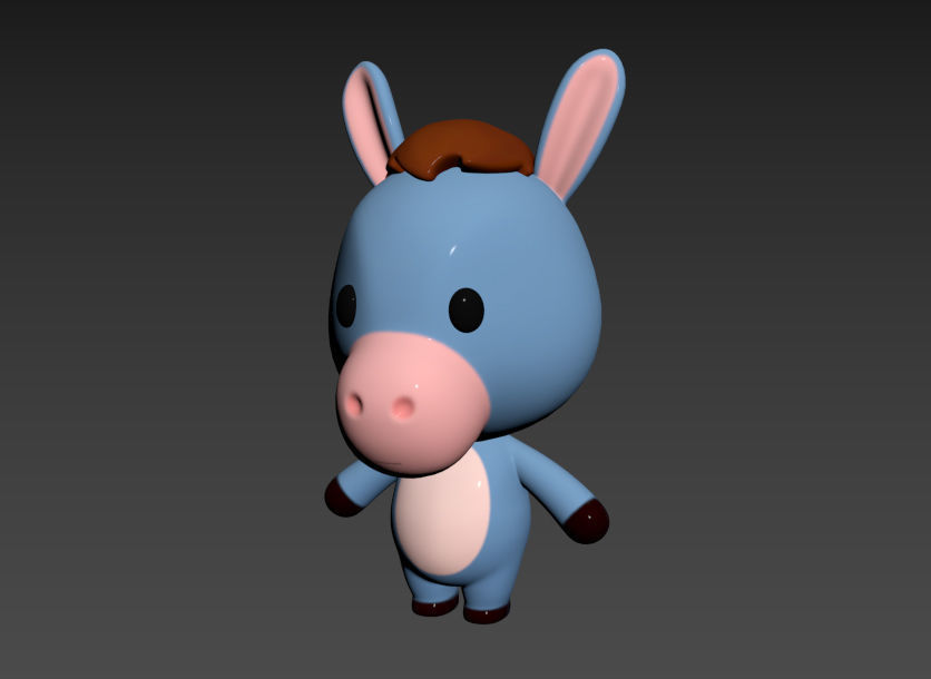 Character044 Donkey 3D model_11