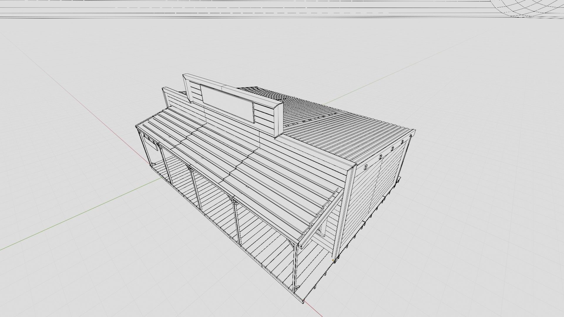 american wildwest cowboy town building  Low-poly 3D model_2