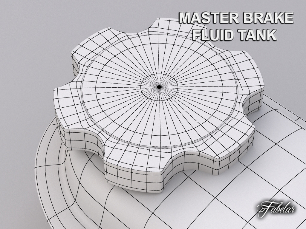 Master brake fluid tank 3D model_5