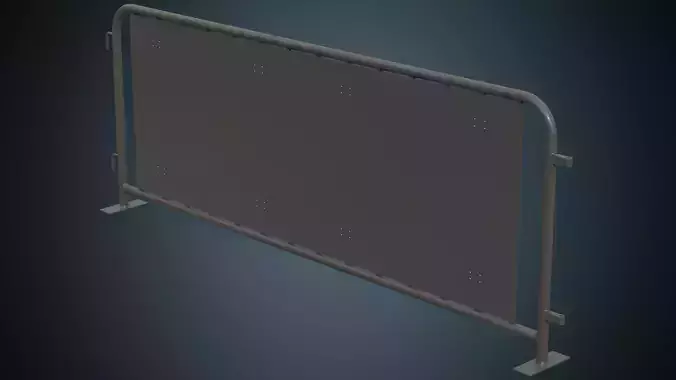 Crowd Barrier 5A Low-poly 3D model Crowd Barrier 5A Low-poly 3D model