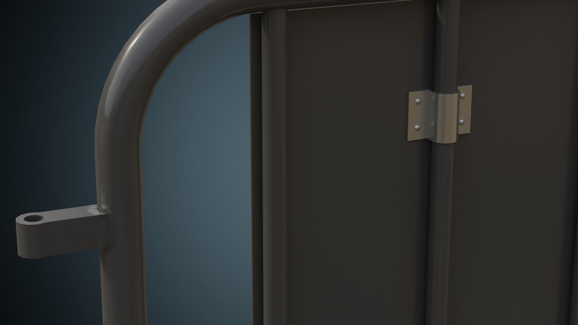 Crowd Barrier 5A Low-poly 3D model_5