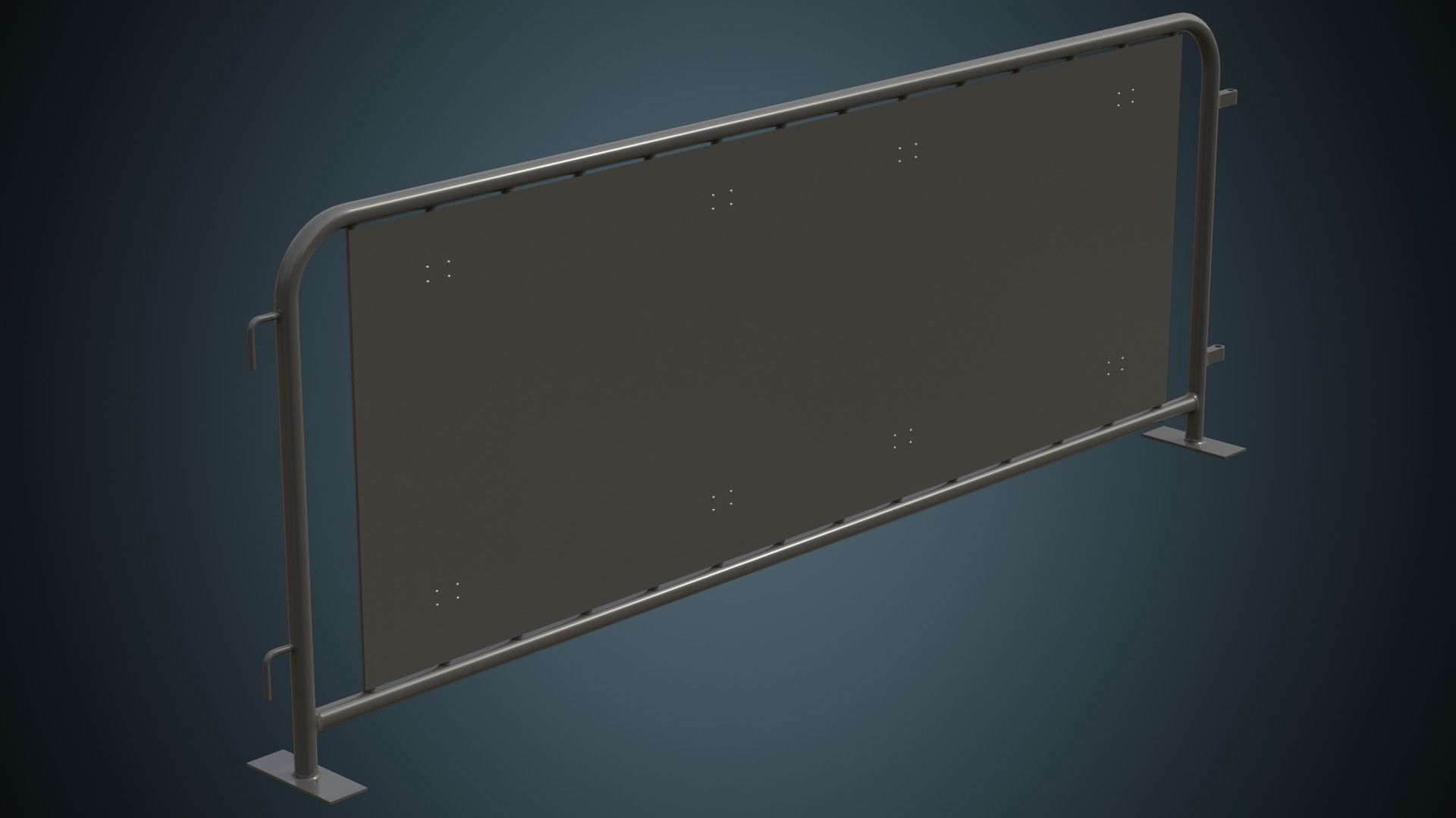 Crowd Barrier 5A Low-poly 3D model_1