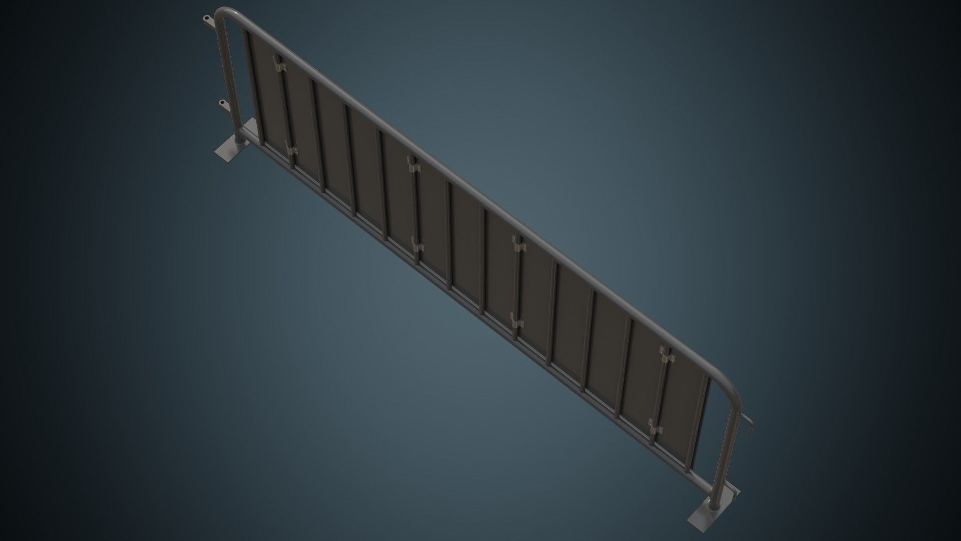 Crowd Barrier 5A Low-poly 3D model_2