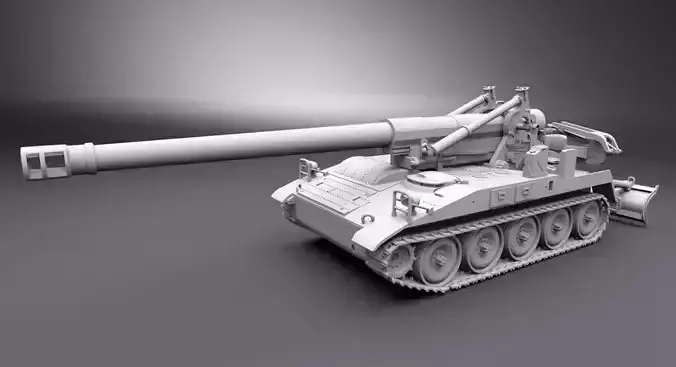 M110A2 Artillery Scale Model 3D print model
