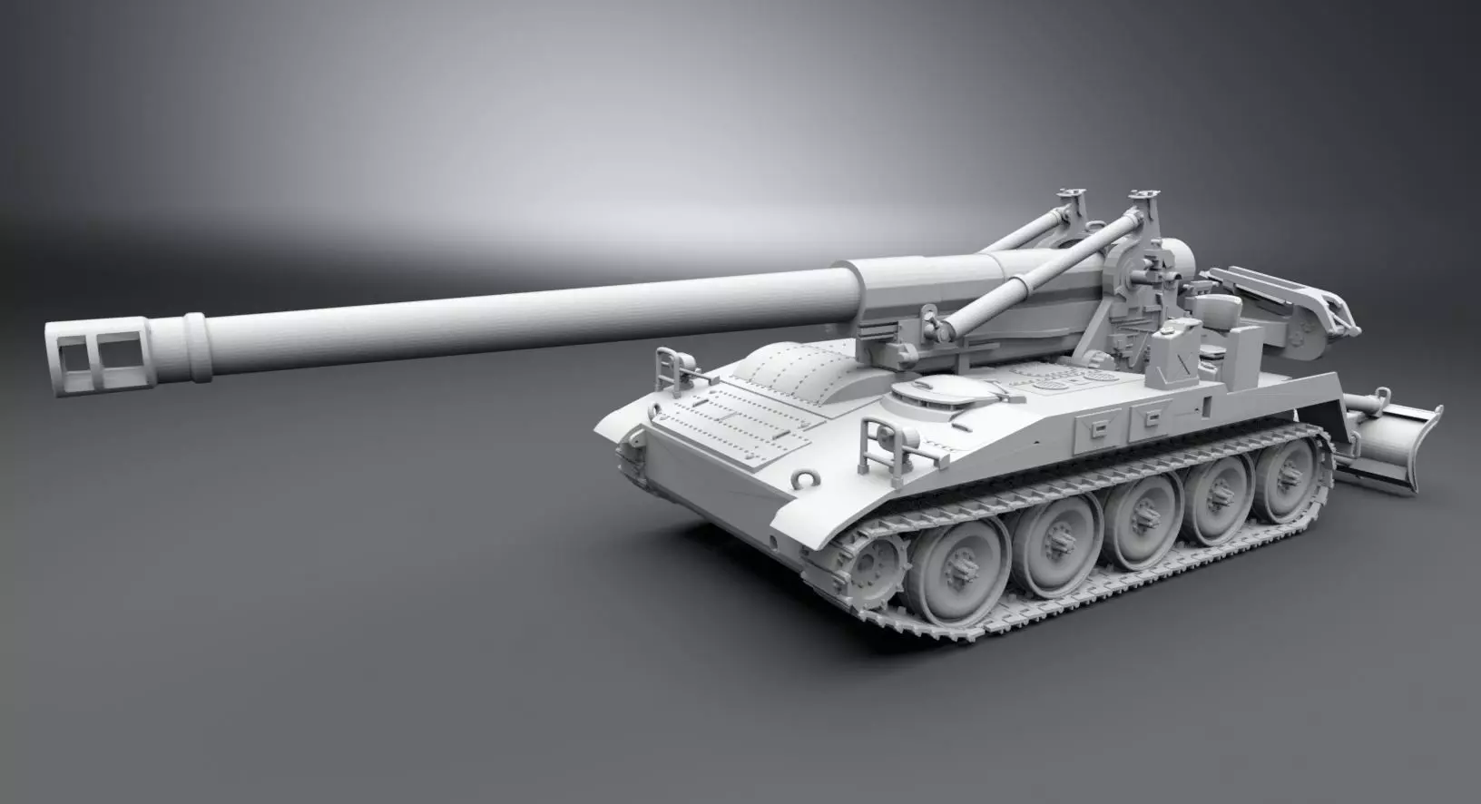 M110A2 Artillery Scale Model 3D print model_0