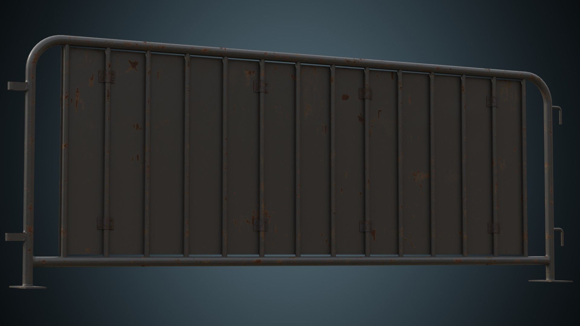 Crowd Barrier 5B Low-poly 3D model_3