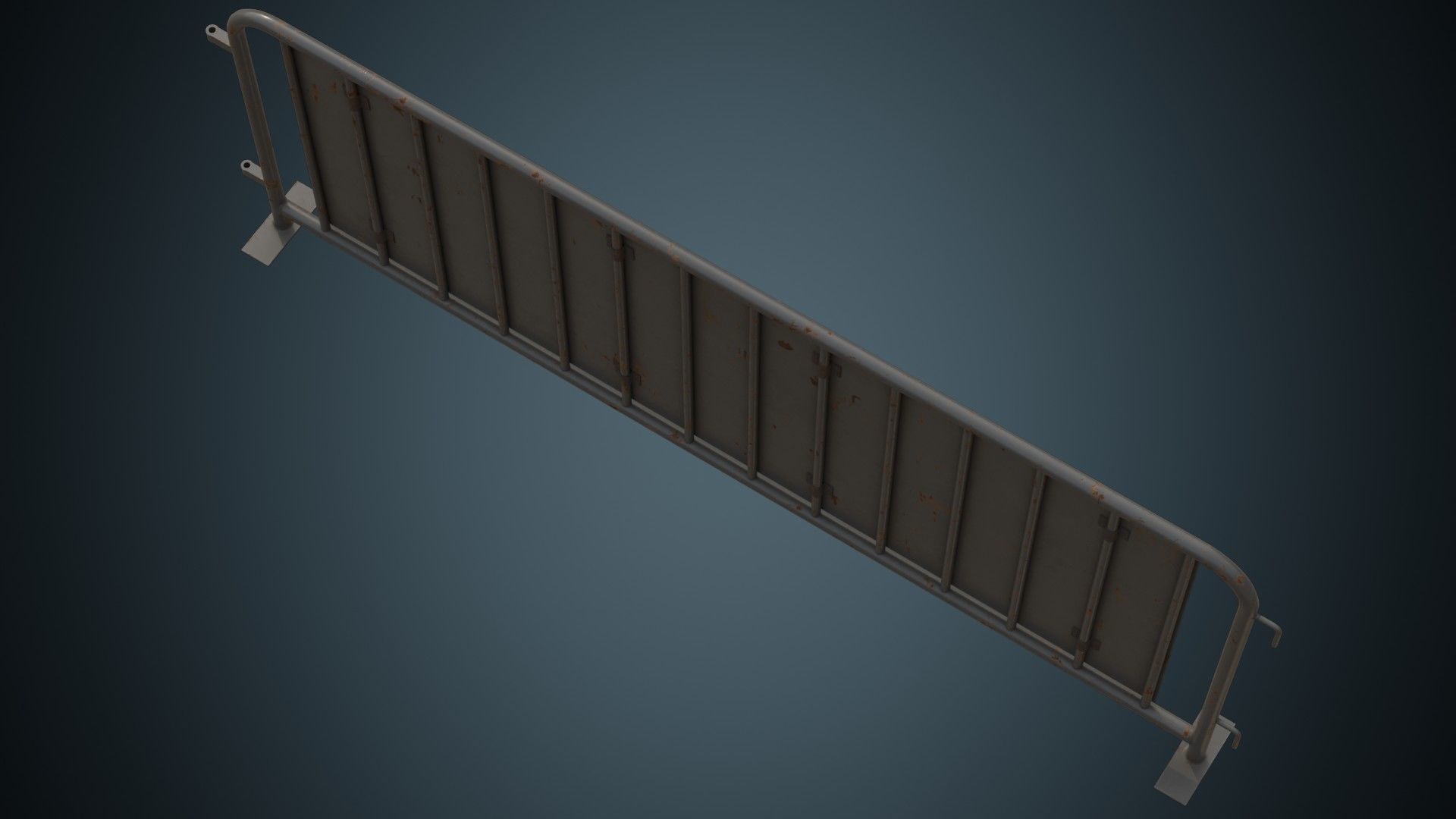 Crowd Barrier 5B Low-poly 3D model_2