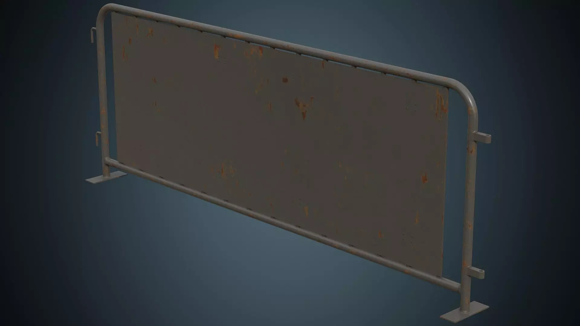 Crowd Barrier 5B Low-poly 3D model_0