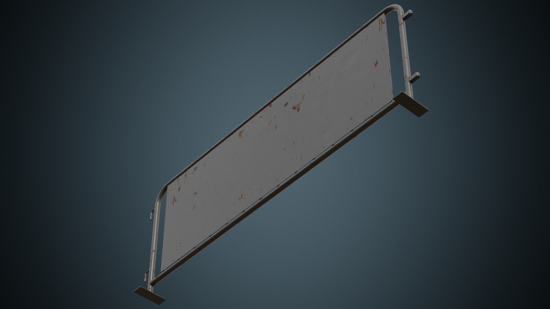 Crowd Barrier 5B Low-poly 3D model_4