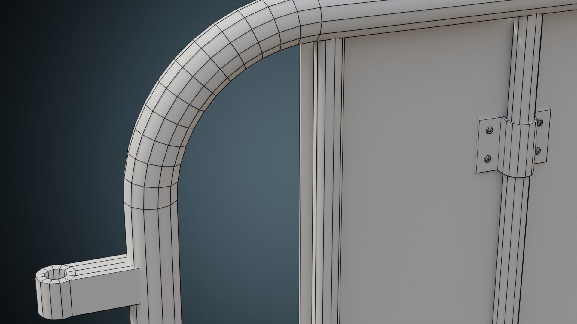 Crowd Barrier 5B Low-poly 3D model_7