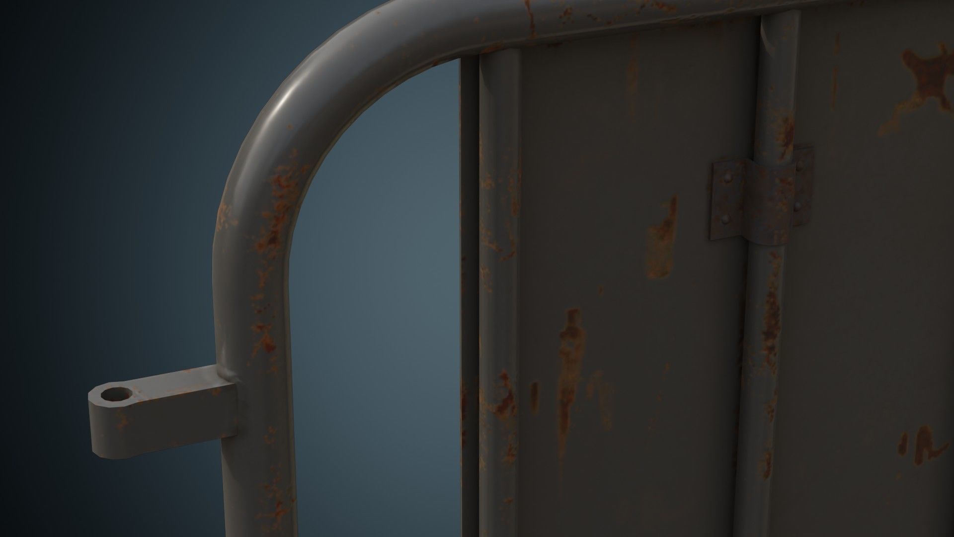 Crowd Barrier 5B Low-poly 3D model_5