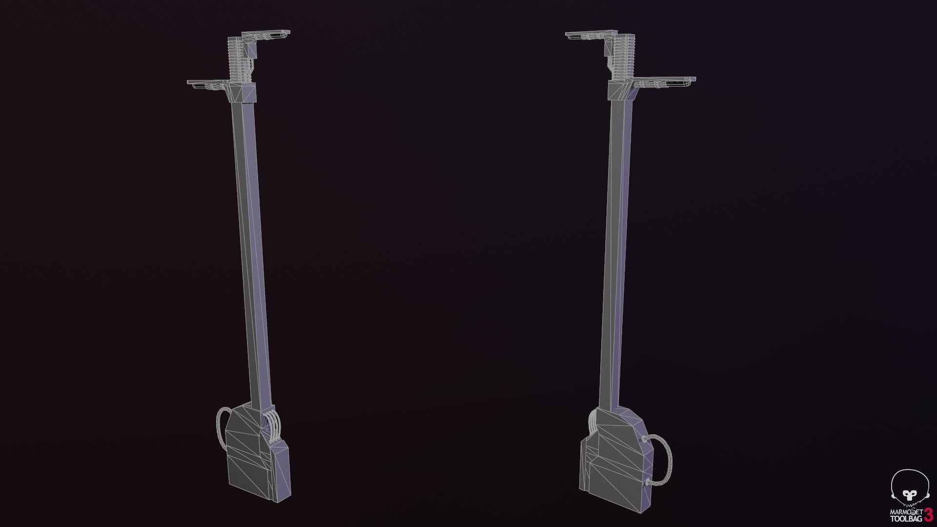 Cyberpunk Light Game-Ready Low-poly 3D model_1