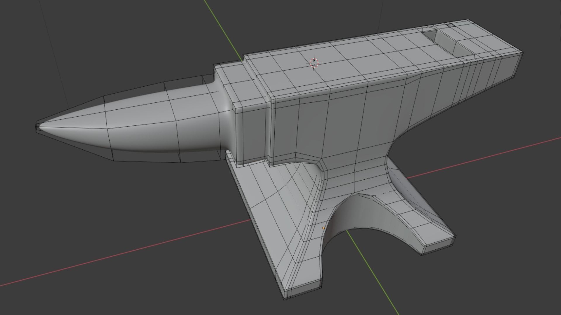 Slightly damaged anvil Low-poly 3D model_6