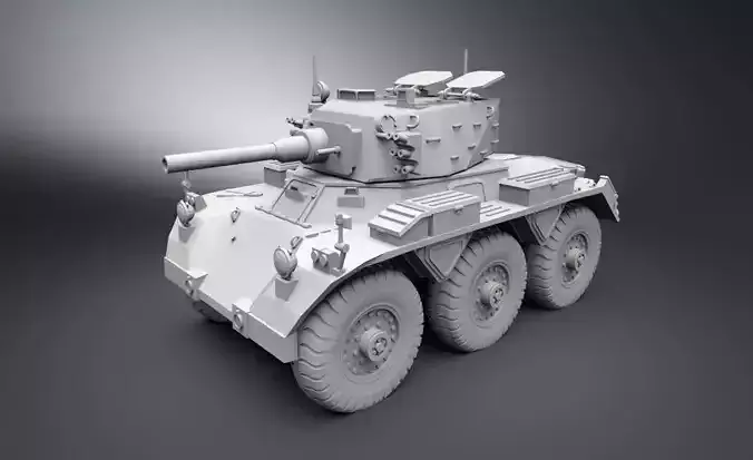 FV601 Saladin Armored Vehicle Scale Model