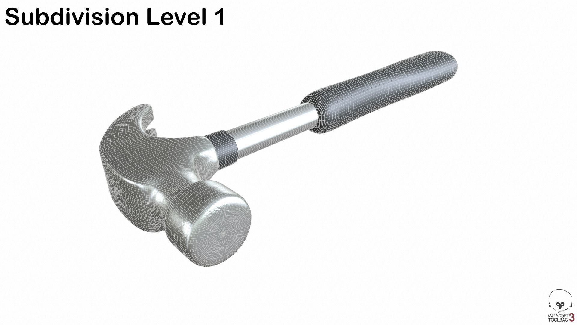 Metal Hammer Low-poly 3D model_15