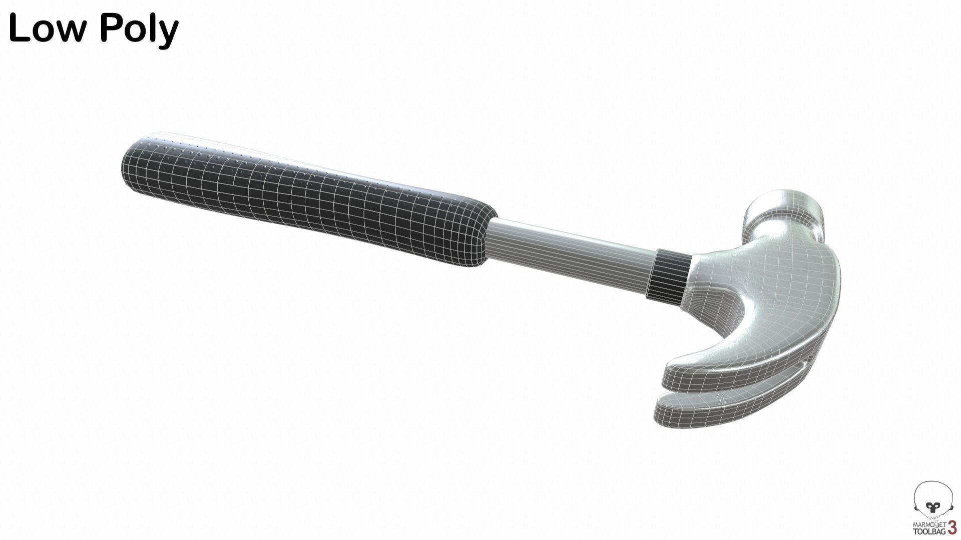 Metal Hammer Low-poly 3D model_20