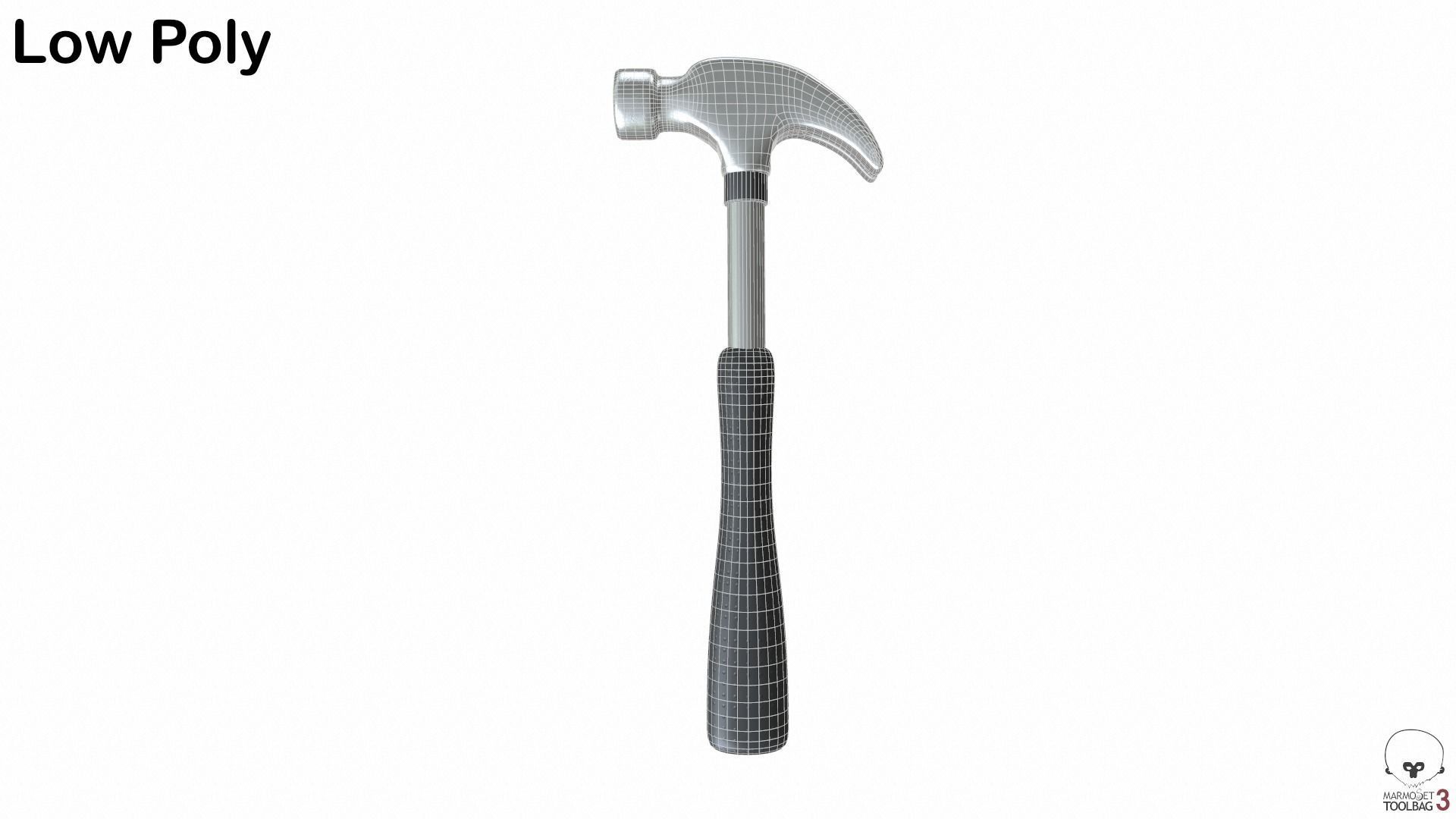 Metal Hammer Low-poly 3D model_21