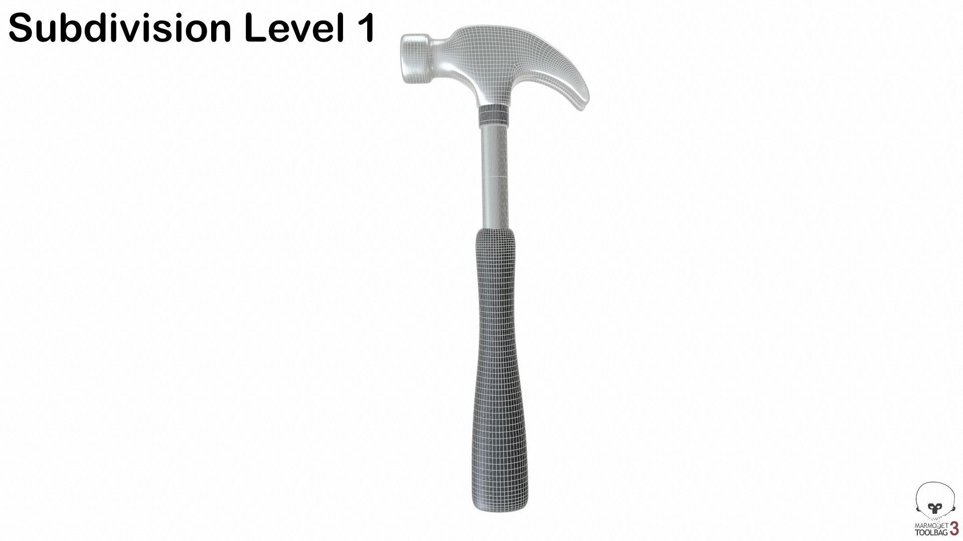 Metal Hammer Low-poly 3D model_17