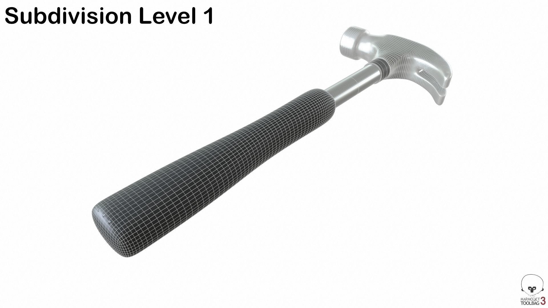 Metal Hammer Low-poly 3D model_14
