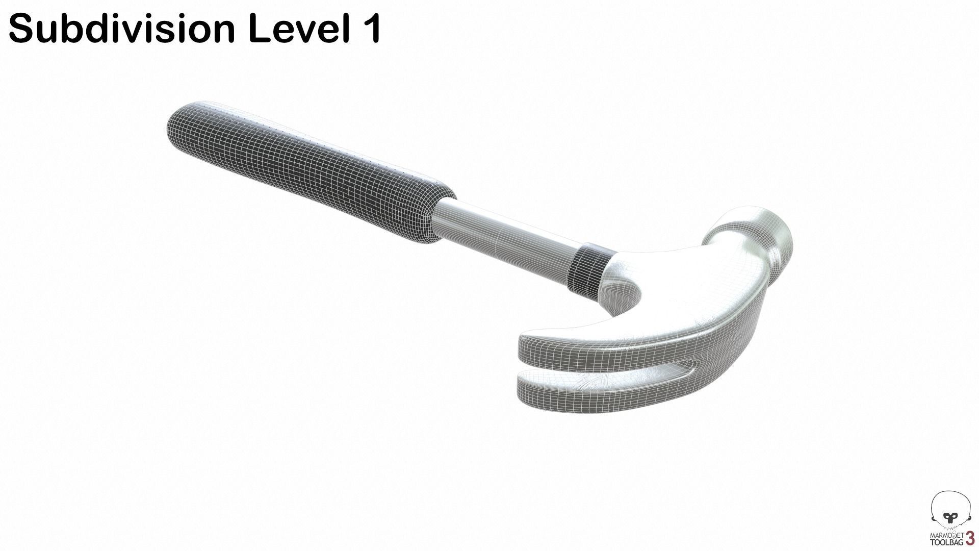 Metal Hammer Low-poly 3D model_16
