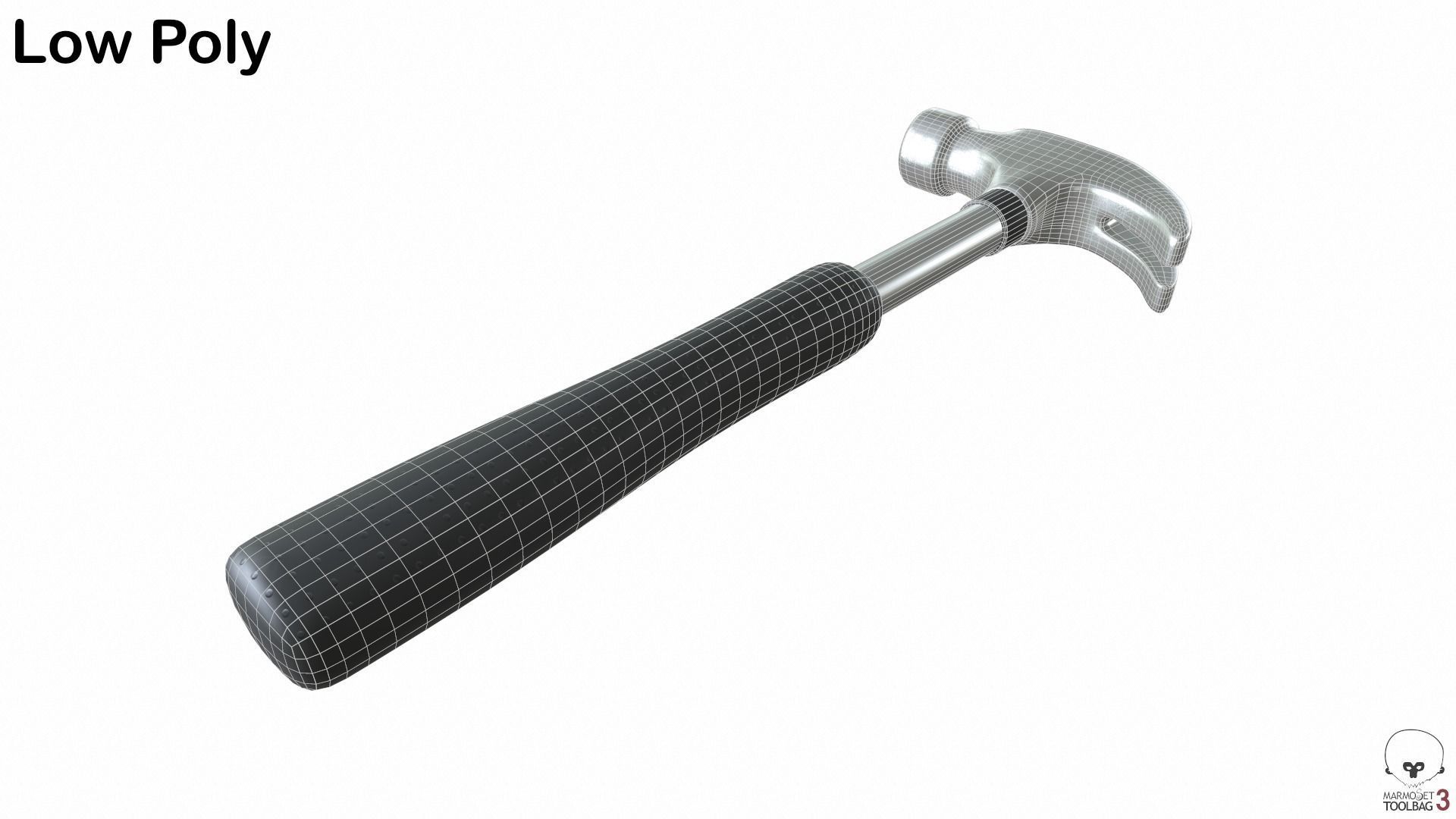 Metal Hammer Low-poly 3D model_18