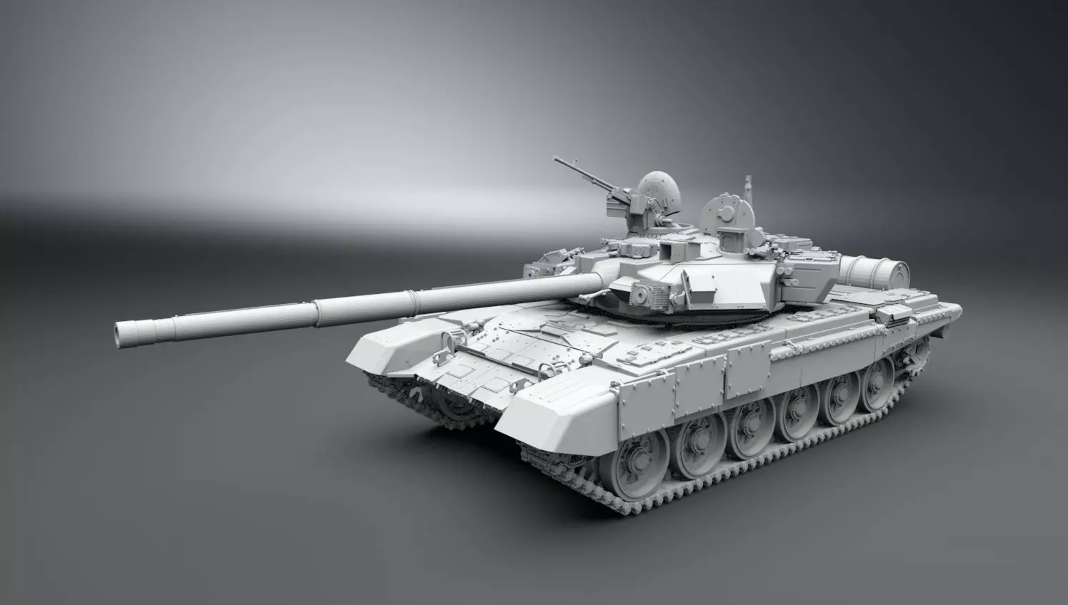 T90 Tank Scale Model 3D print model