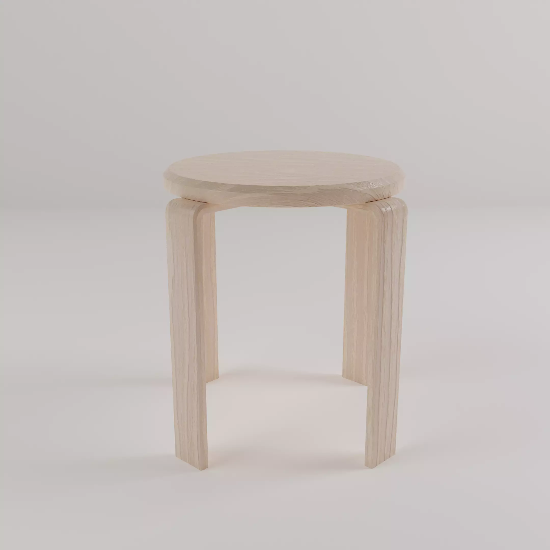 Wooden Stool Chair Free 3D model