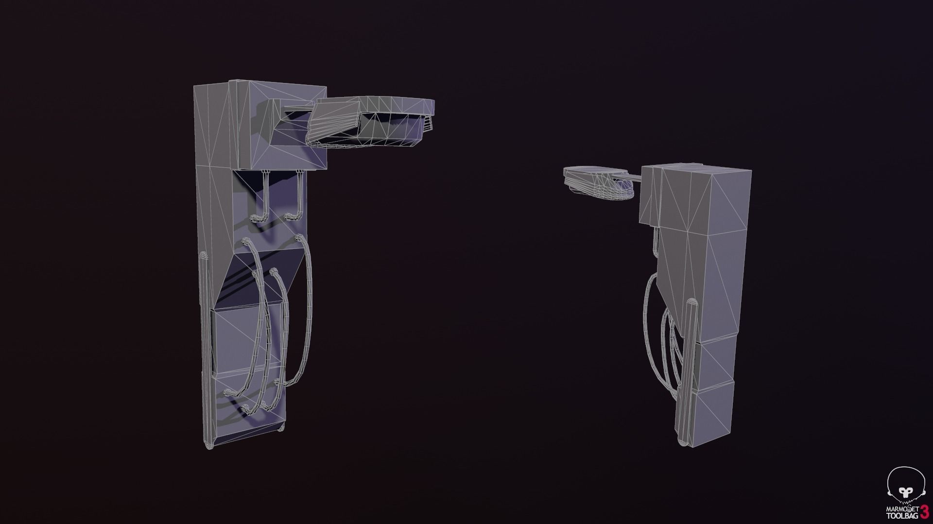 Cyberpunk Light Game-Ready Low-poly 3D model_1