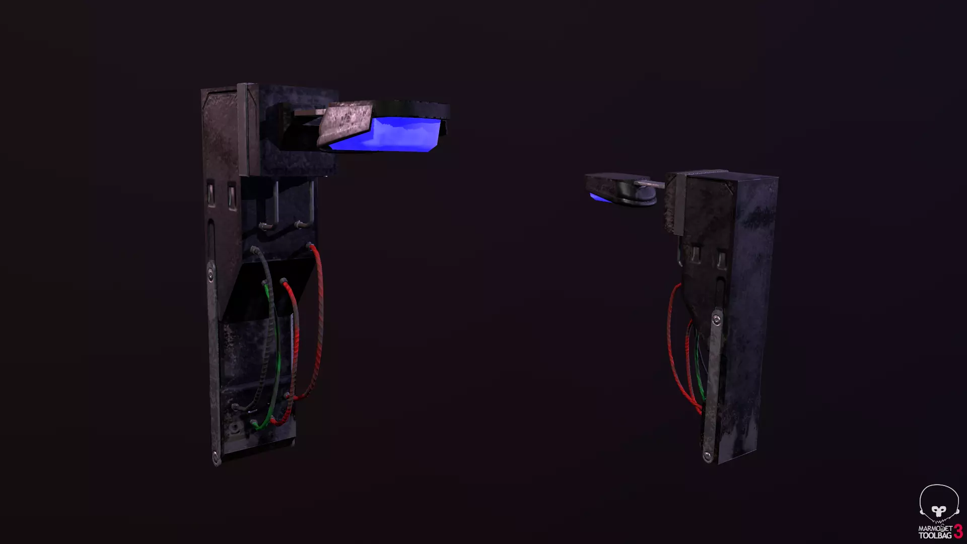 Cyberpunk Light Game-Ready Low-poly 3D model_0