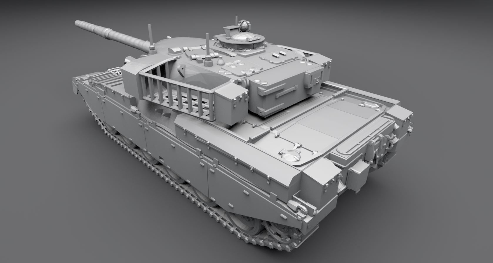Chieftain Tank Scale Model 3D print model_2