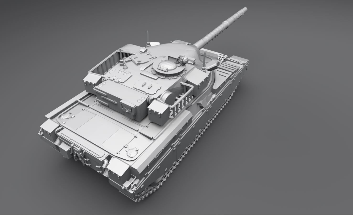 Chieftain Tank Scale Model 3D print model_3