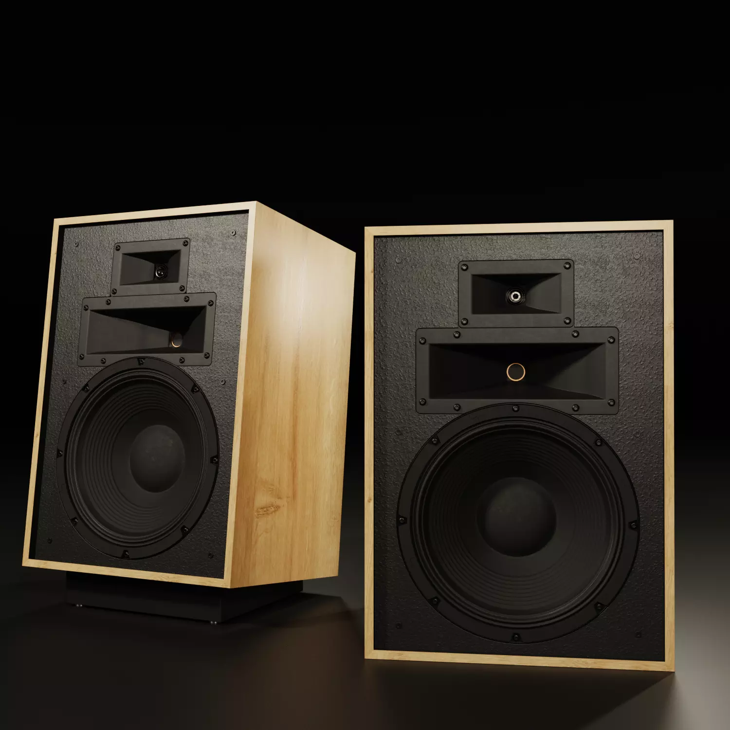 KLIPSCH Heresy IV Floorstanding Speaker - Cherry with Stand PBR 3D model_0