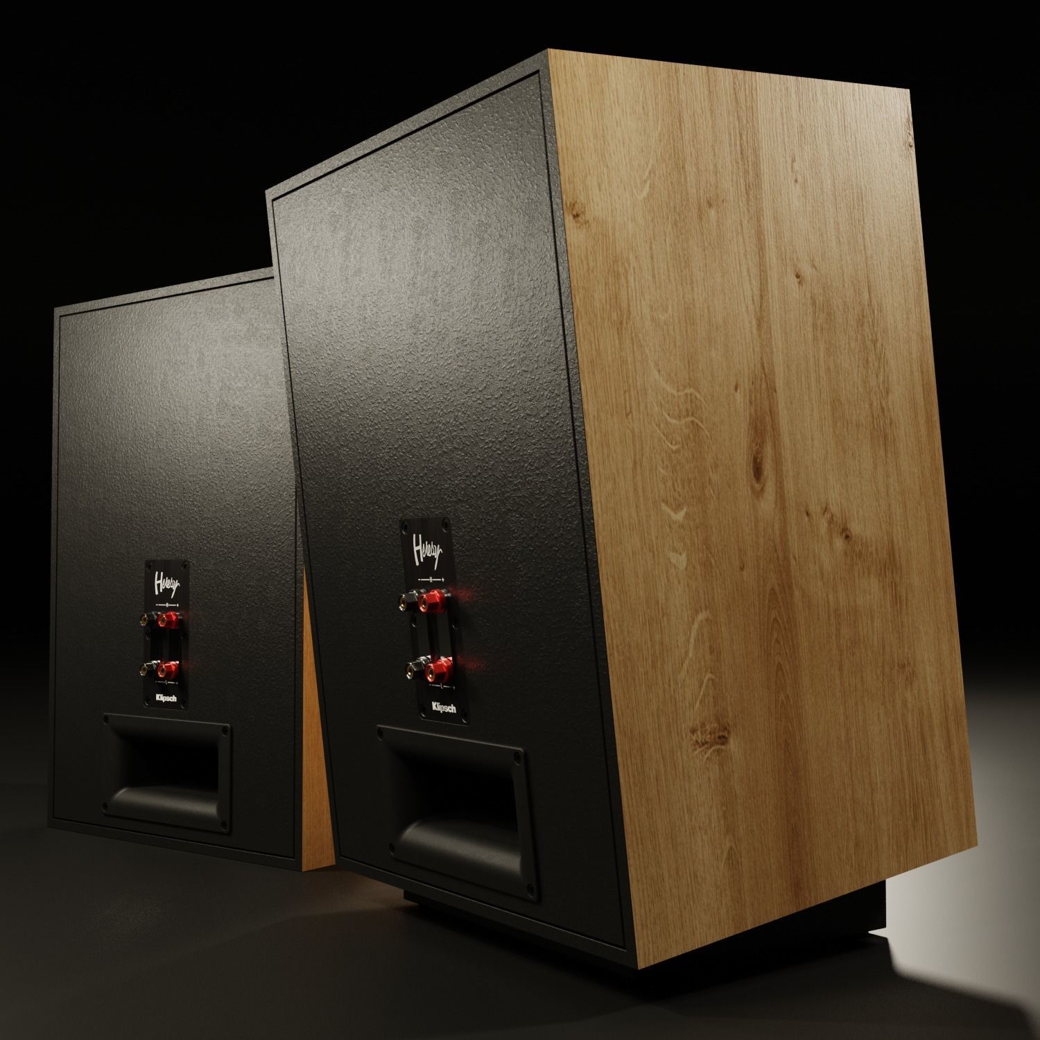 KLIPSCH Heresy IV Floorstanding Speaker - Cherry with Stand PBR 3D model_7