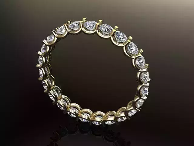 Wire Band Diamond Infinity Ring