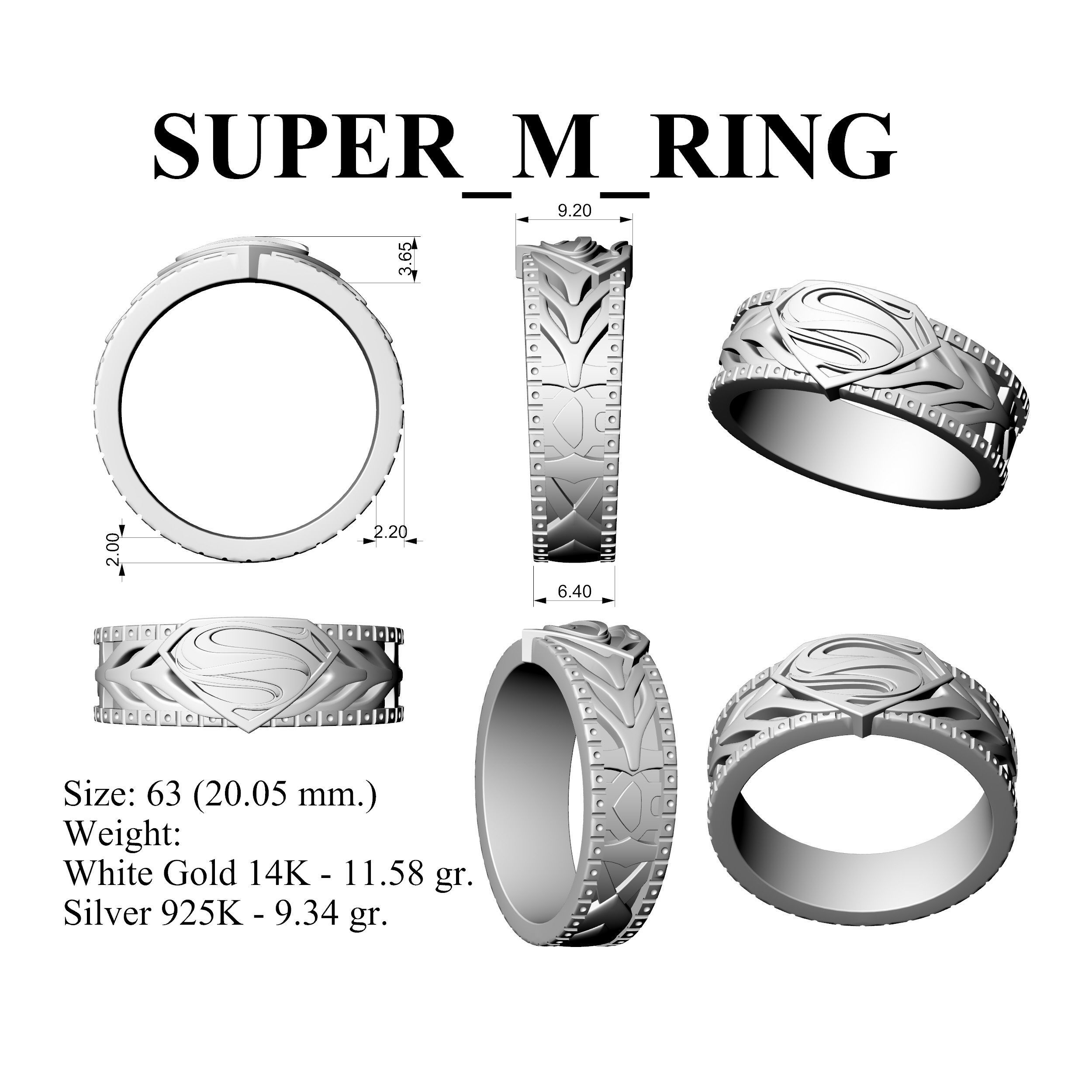SUPER M RING 3D print model_4