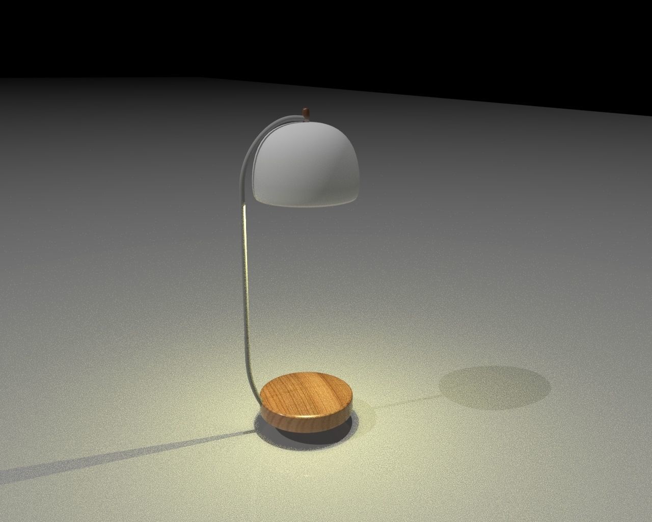 Table Lamp Low-poly 3D model_4