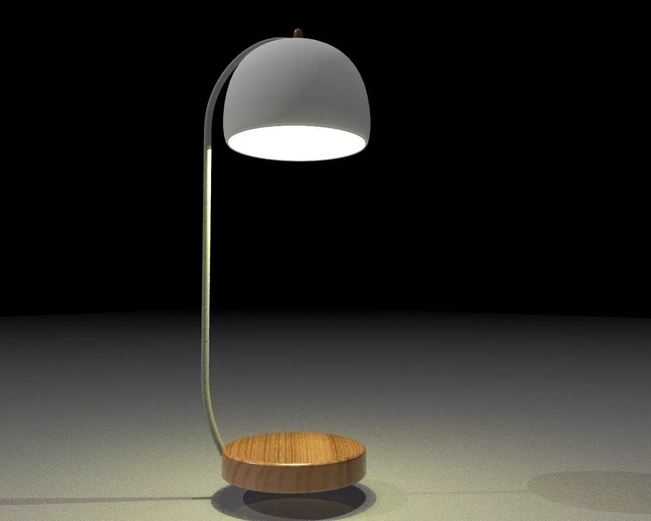 Table Lamp Low-poly 3D model_0