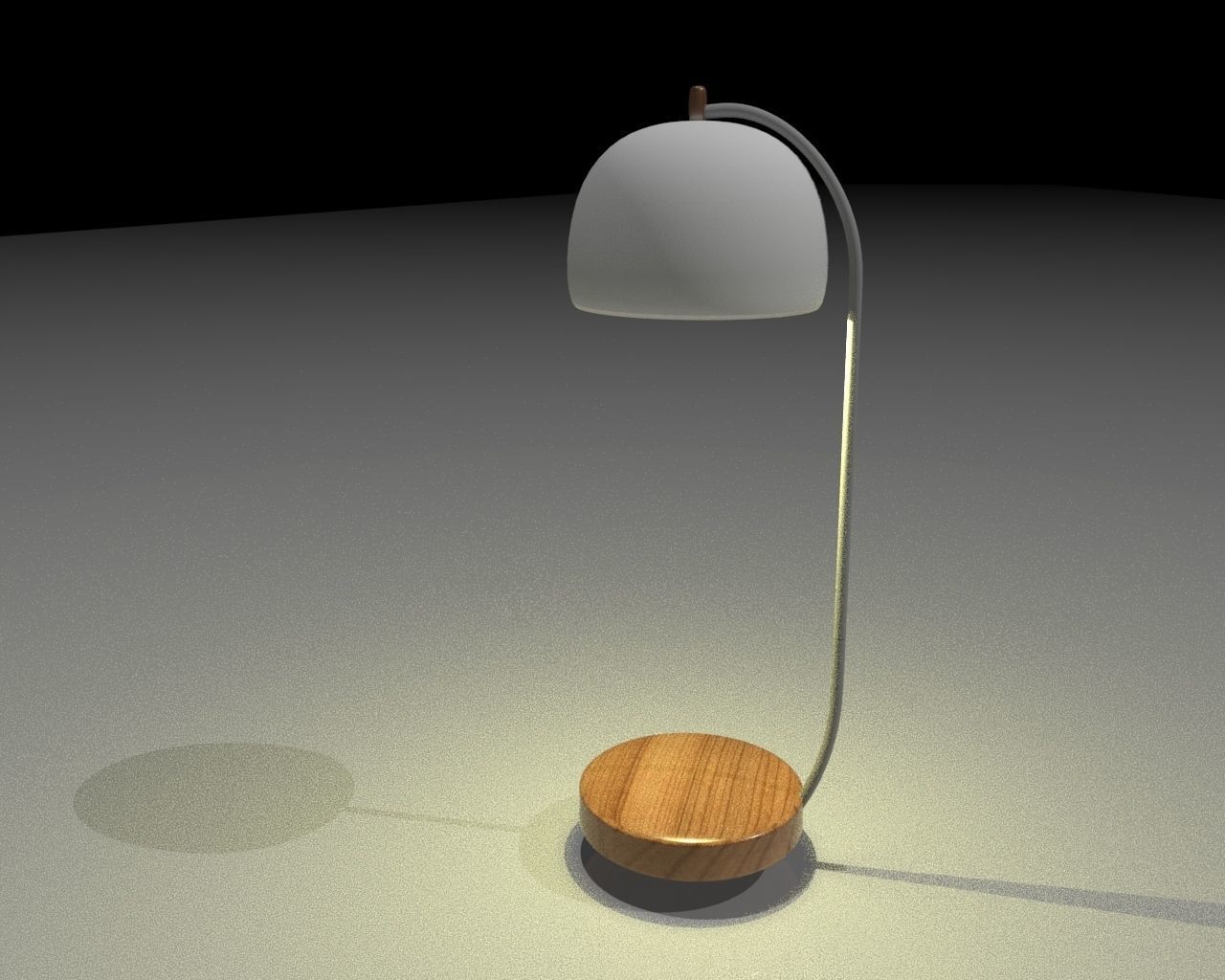 Table Lamp Low-poly 3D model_1
