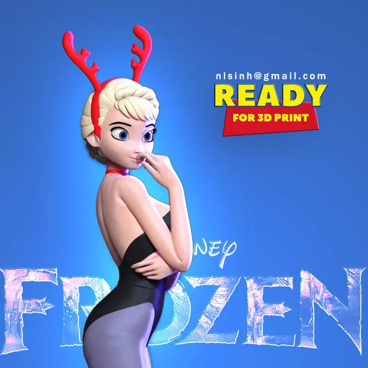 Elsa and Olaf 3D print model_0