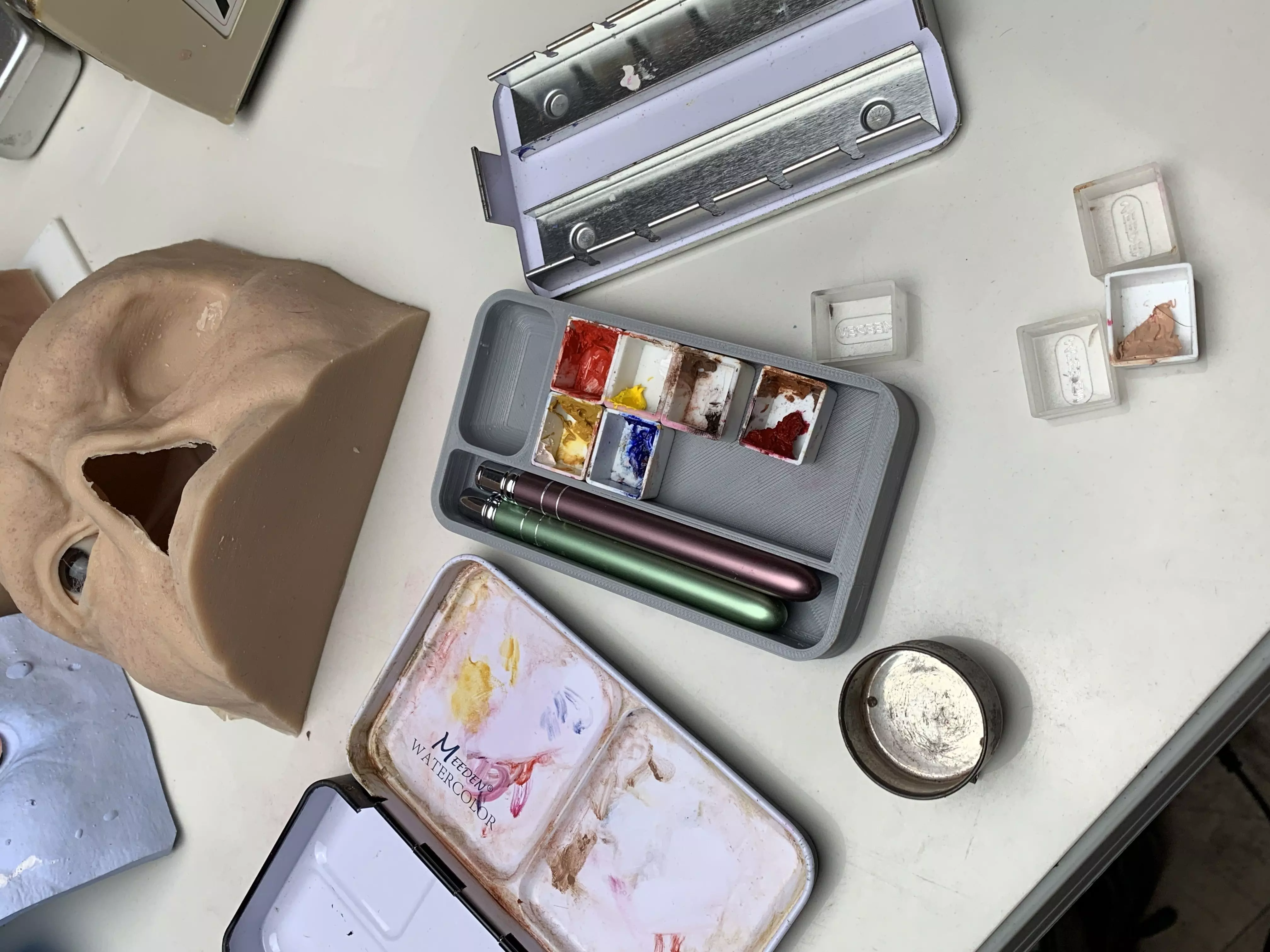 Water color palette fit to tin can palette 3D print model_0