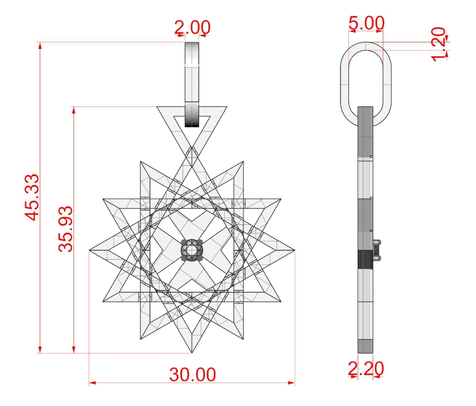 Pendant Erzgamma 2 3D print model_7