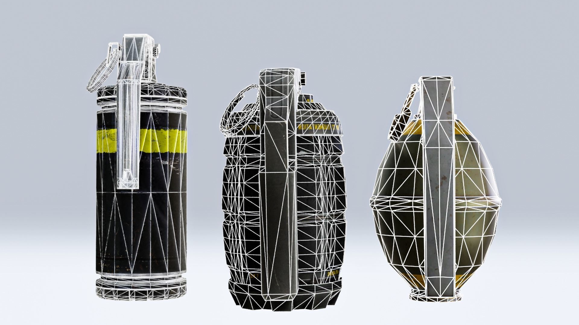 Grenades pack - 3  -3D LOWPOLY Models Low-poly 3D model_6
