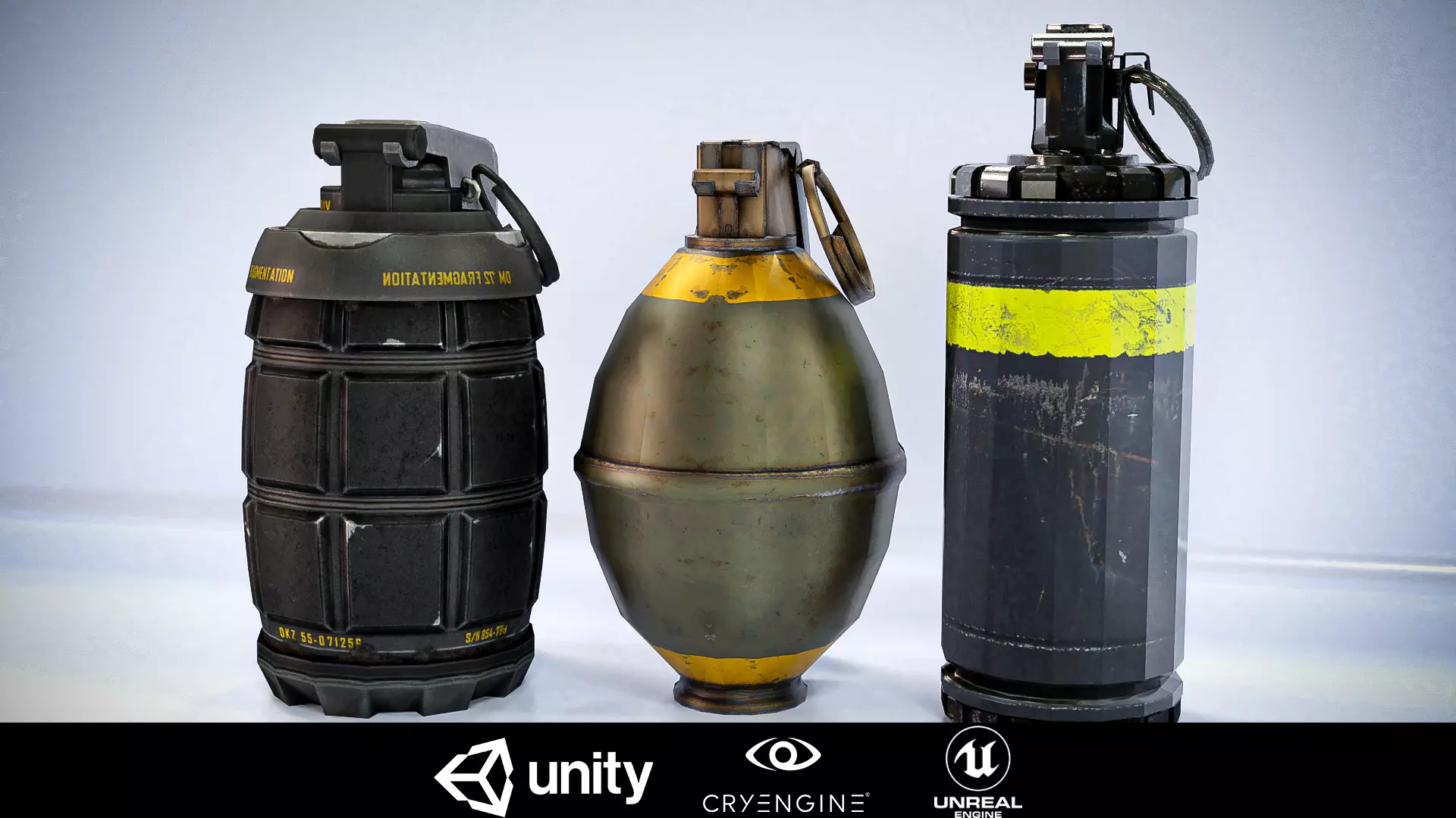 Grenades pack - 3  -3D LOWPOLY Models Low-poly 3D model_0